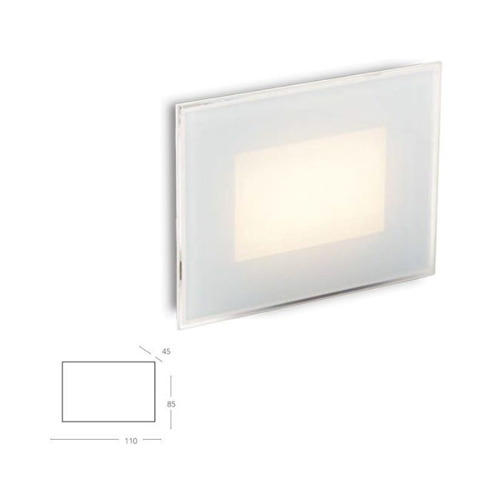 SEGNAPASSO LED DA INCASSO 3W INTEC