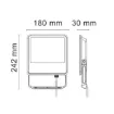 FARO LED 50W IP65 4000K COLORE GRIGIO BOT LIGHTING