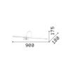 APPLIQUE LED IDEA LUX BIANCO DA PARETE 90CM 1 LUCE